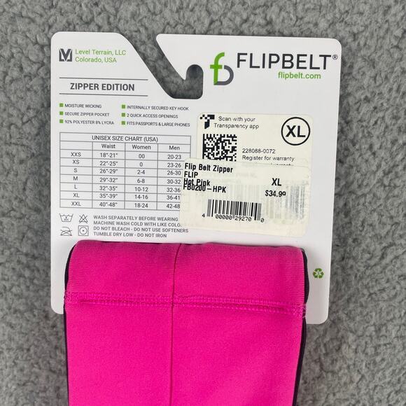 FlipBelt Classic Edition Running Belt Size XL Pink Flip Belt Waist Pack - Picture 7 of 9